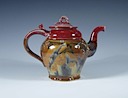 Traditional teapot with swirls