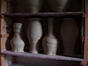 Leather-hard vases